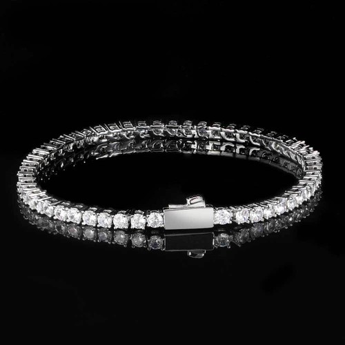 Hip Hop Mens Tennis Bracelet Ice Out Gold Silver Chain Bling CZ Crystal Gift - Picture 10 of 24