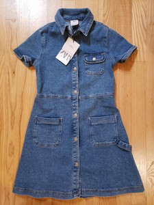 Zara Kids Girl S Denim Shirtdress Dress Bnwt Ebay