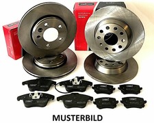 Bremsen Set Bremsscheiben + Beläge VORNE + HINTEN für VOLVO S40 V40 V50 C70