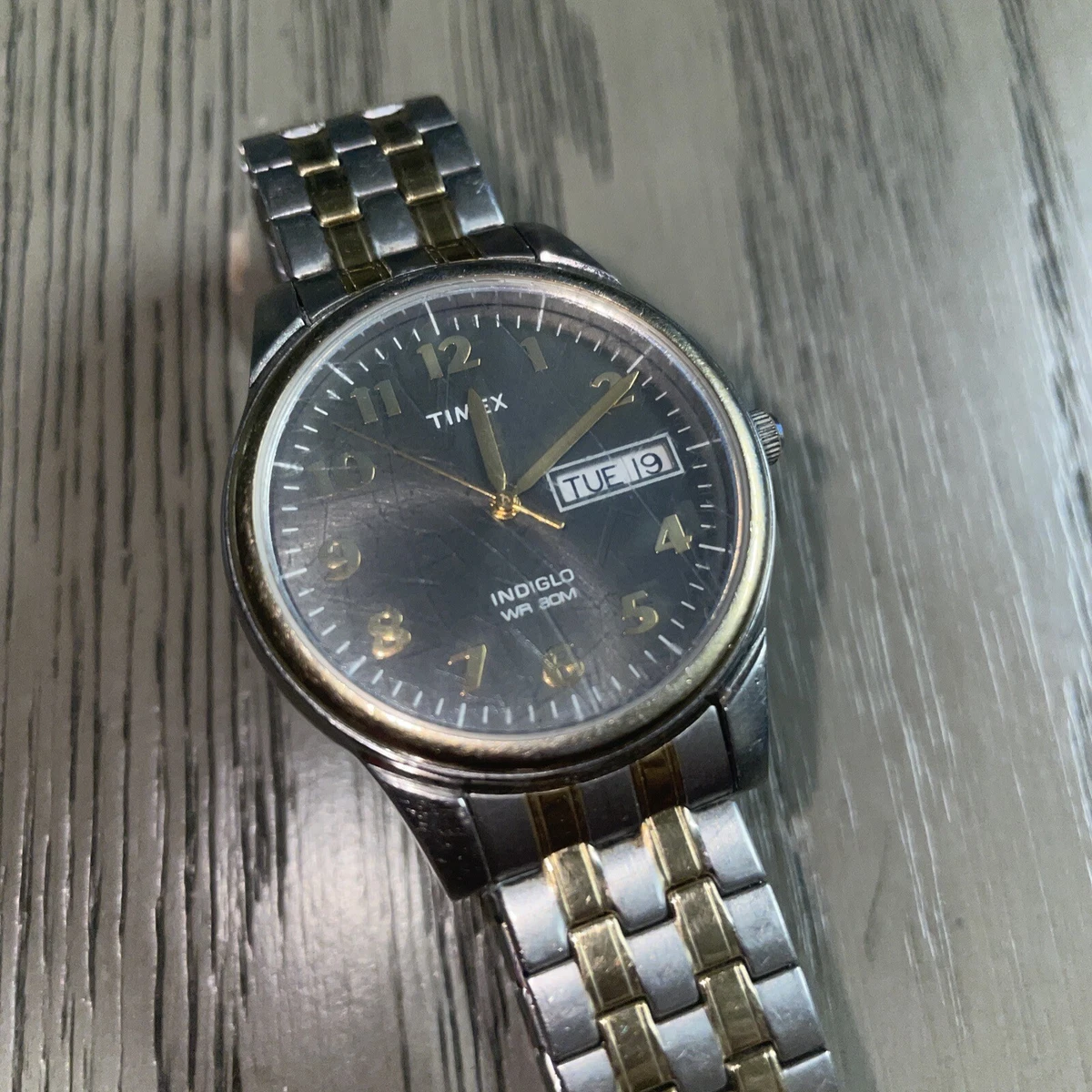 Timex Indiglo CR 2016 Cell Water Resistant Stretch Band eBay