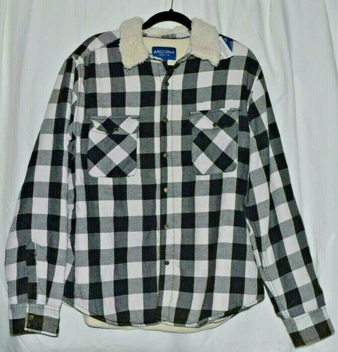 White Buffalo Plaid Flannel Jacket Size 