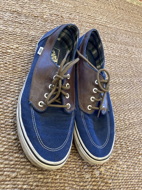 blue leather vans