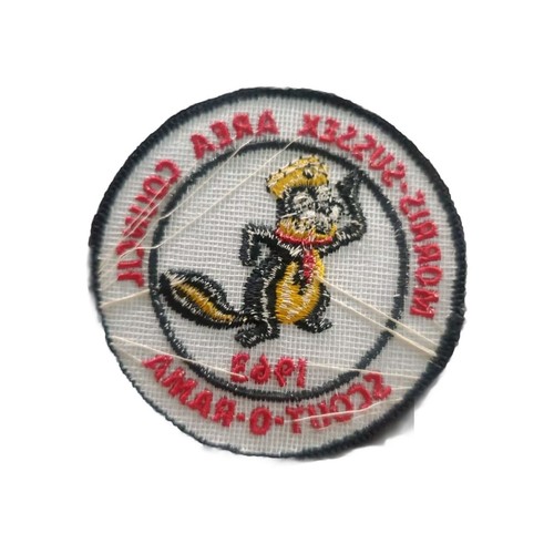 1963 Scout-O-Rama Skunk Morris-Sussex Area Council 3 Inch Round Patch BSA - Picture 2 of 2