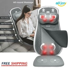 Back Massager with Heated Seat Cushion, Vibration, Shaitsu Neck Massage