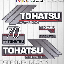 TOHATSU 70 hp Automixing outboard engine decal sticker set kit reproduction 70HP