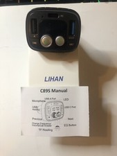 LIHAN USB C Bluetooth Adapter for Car, AUX Wireless FM Radio Transmitter,