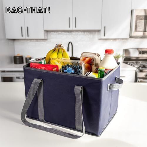 4pk Reusable Grocery Bags Shopping Bags Tote Box Large Heavy Duty Groceries Bag - Picture 14 of 15