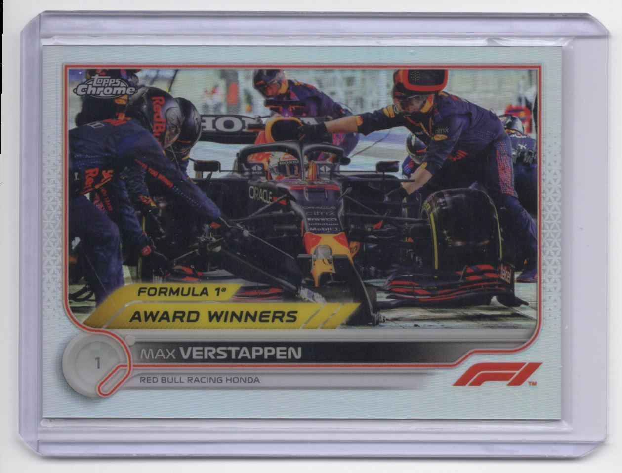 2022 Topps Chrome Formula 1 Refractor Max Verstappen Red Bull Racing Honda #196