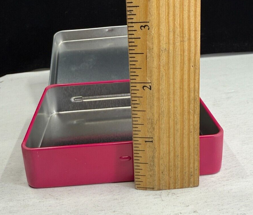 L'Occitane En Provence Empty Cosmetic Tin Case Dotted Pattern New