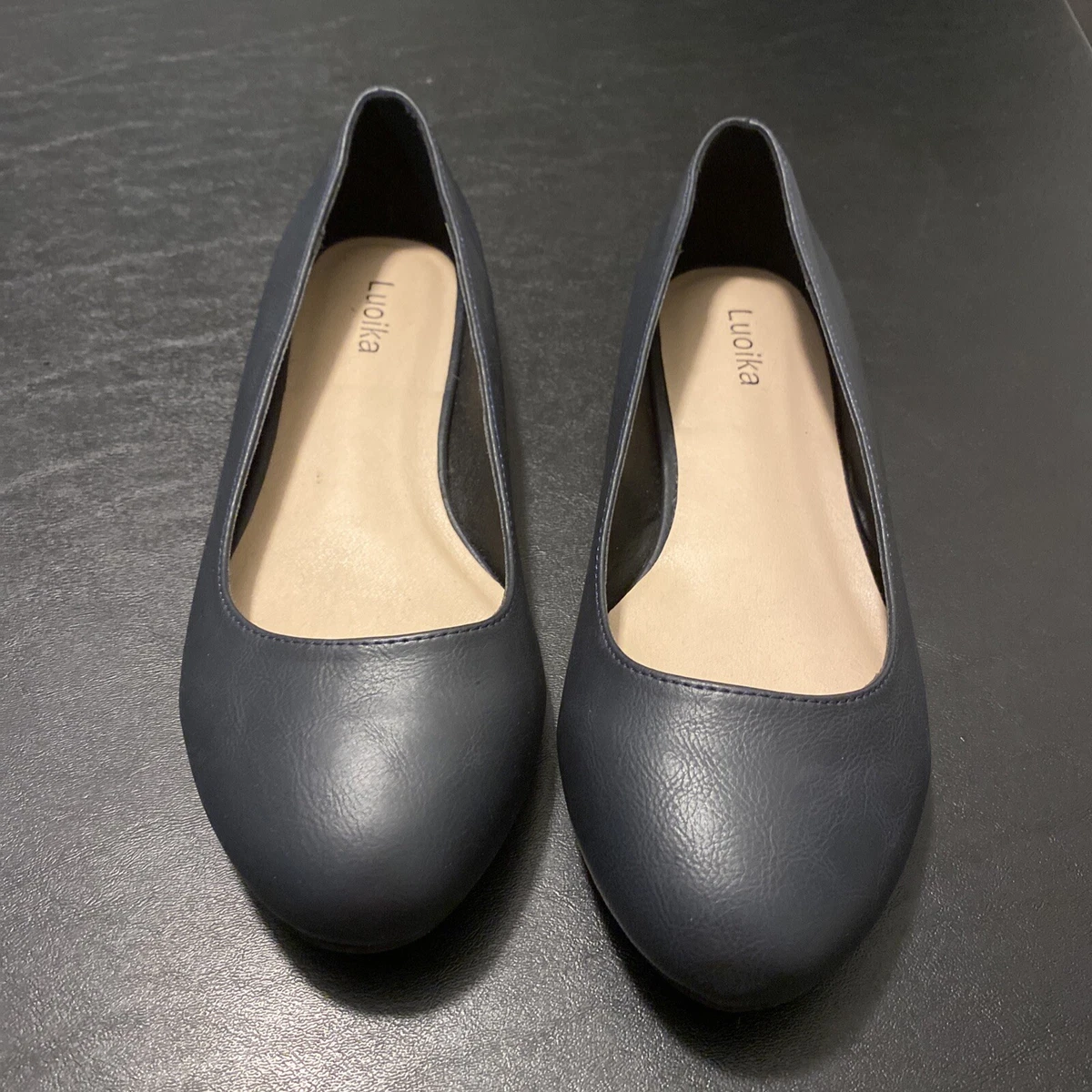 Womens wide width store black flats