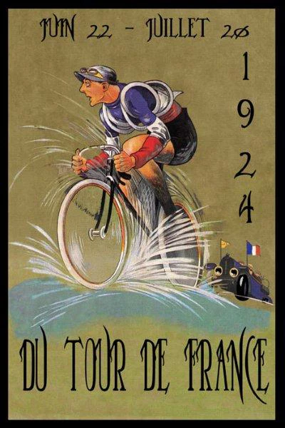 Tour de France Bicycle Bike Cycles 1924 Race French Vintage Poster Repro FREE SH