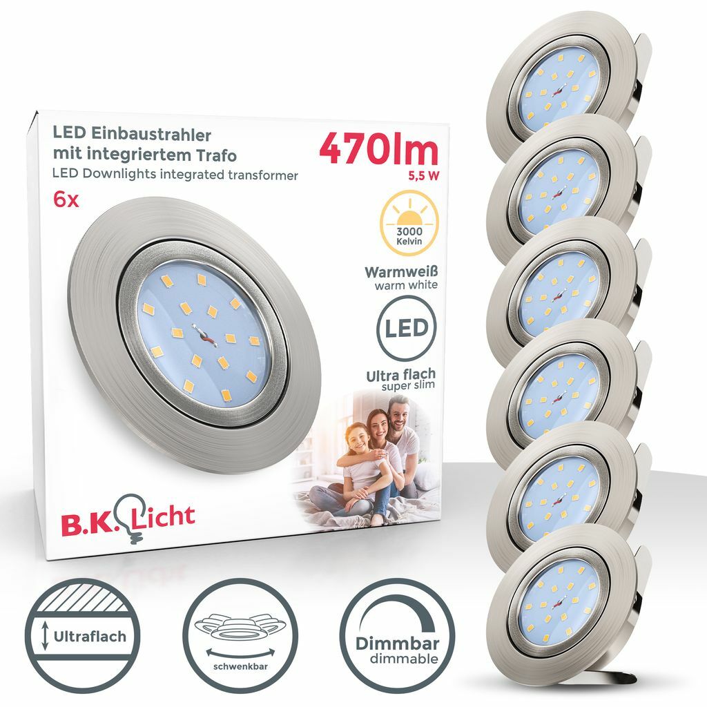 Spot LED encastrable ultra-plat 5.5W pour faux plafond bas avec faible hauteur d'encastrement
