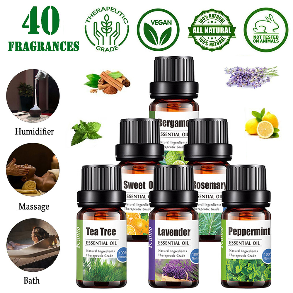 40 Fragrances 10ml Essential Oils 100% Pure Natural Home