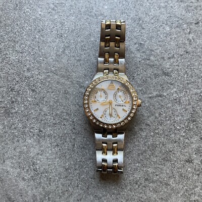 Fossil Women\'s Silver and Gold Watch with Crystal Accents s-l400.jpg main image 3