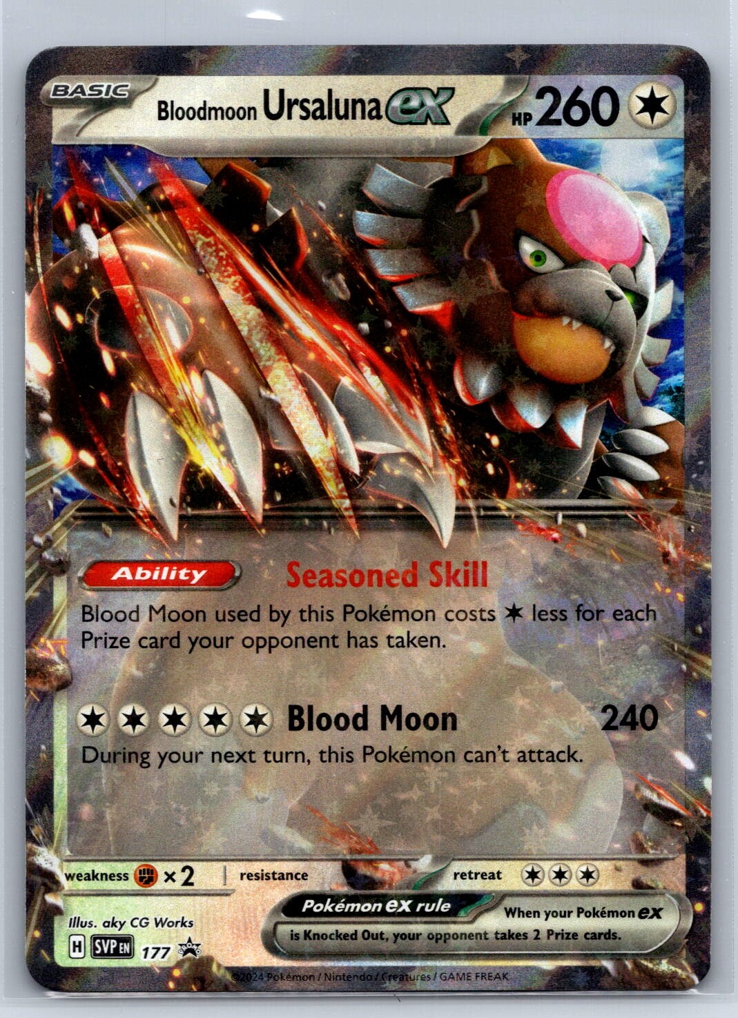 Bloodmoon Ursaluna ex - Black Star Promo SVP 177 Pokemon TCG Card