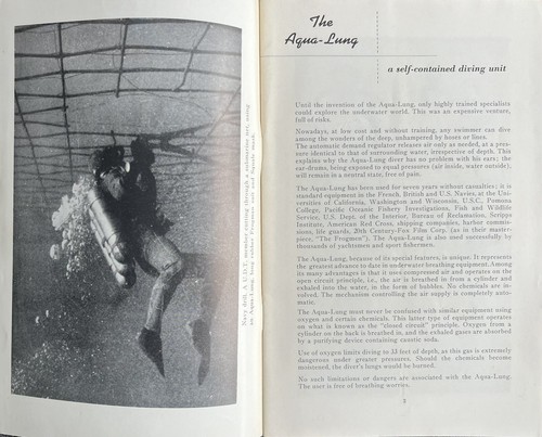1953 Self Contained Diving Rene Bussoz Aqua Lung Nautilus Press - Picture 2 of 7