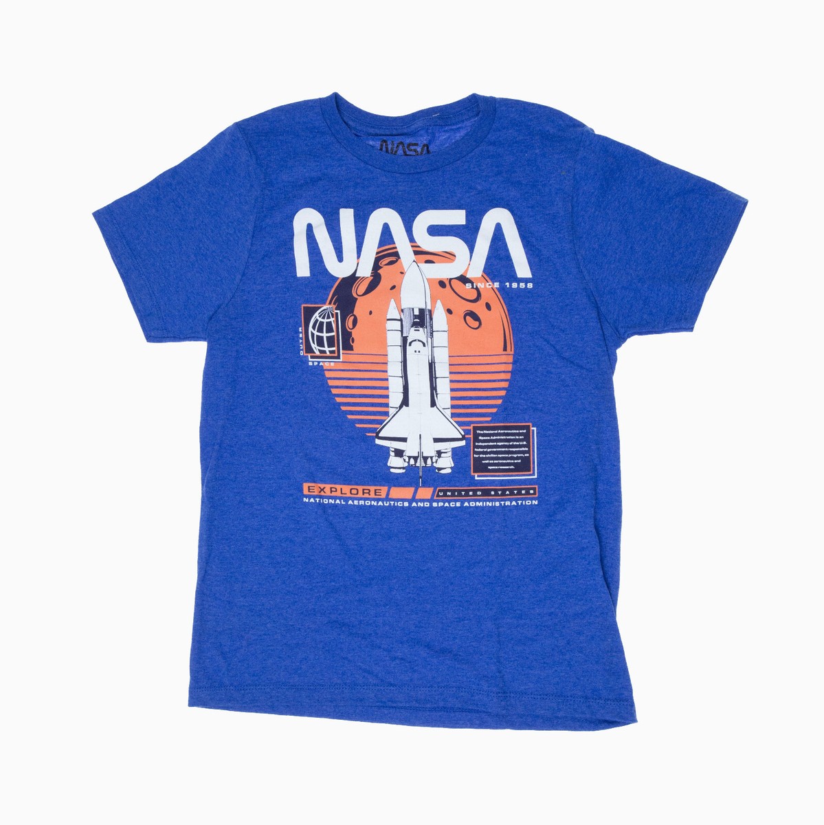 Clothes Puma X Nasa Shirt Hybrid Big Boys NASA Explore Graphic T-shirt Blue  Size L