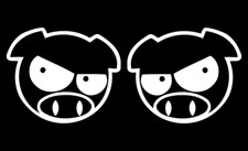 Evil Rally Pig Awd Sticker Set Left And Right Subaru Wrx Sti 4x4