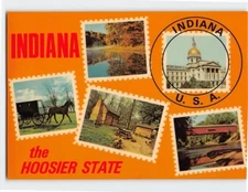 Postcard Indiana The Hoosier State USA North America
