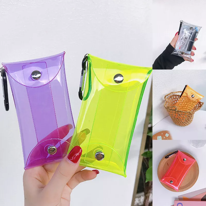 Transparent PVC Key Wallet Case Pouch Car Keychain Bag Mini Lipstick Storage Bag