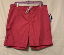 NWT Kanu Surf Marine Short Raspberry pink Womens 12 Pockets Board Shorts NEW