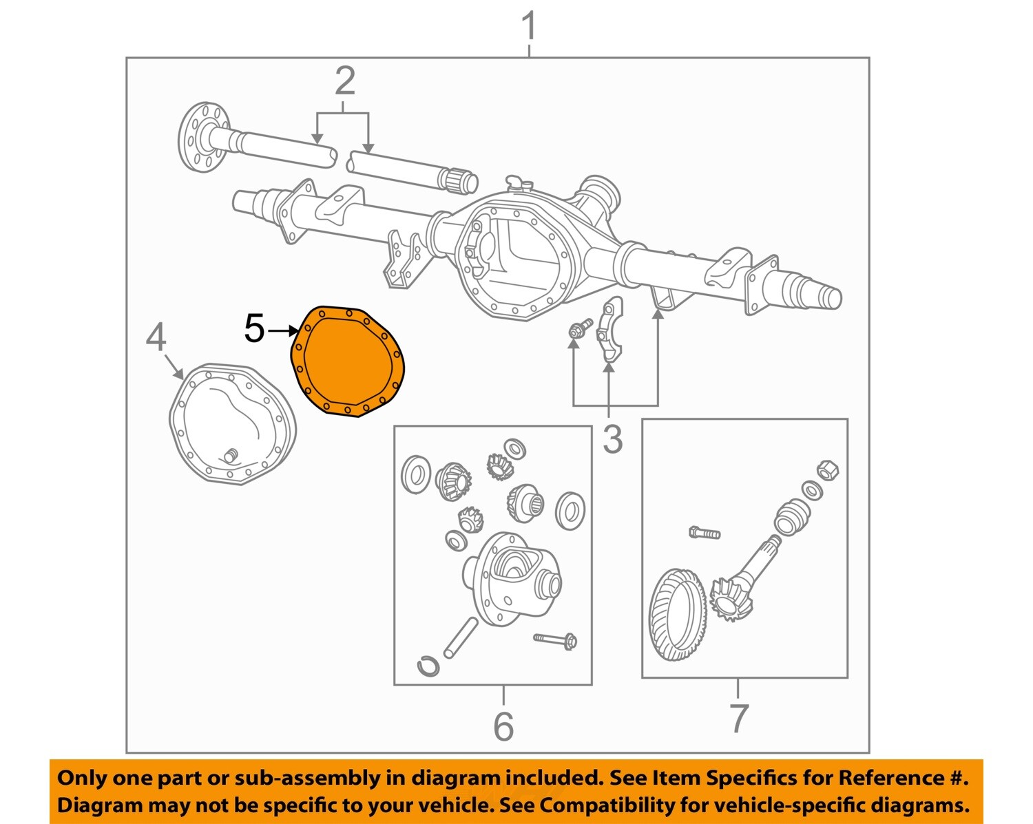 CHRYSLER OEM Rear AxleDifferential Pumpkin Cover Gasket 5086777AA eBay