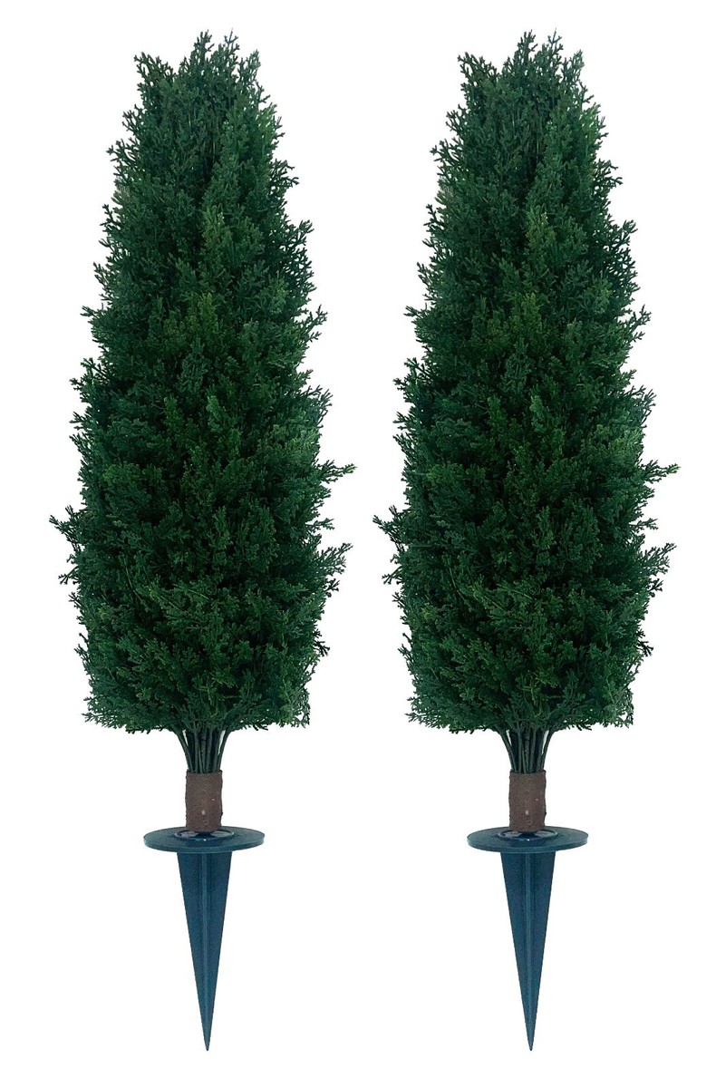 faux outdoor topiary trees