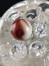 CHRISTENSEN BLOODIE SWIRL MARBLE 21/32" 0.65 MINT