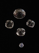 Lot of 5 Various Loose Pieces of Faceted Crystal Glass Beads