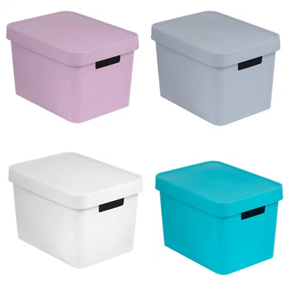 Curver Infinity Boîte de Rangement avec Couvercle Plastique quatre couleurs 17 l - Photo 1/4