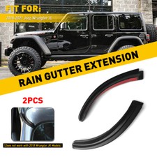 Water Rain Diverters Gutter Extension For Jeep Wrangler Jl 2018-2021 Diy Parts