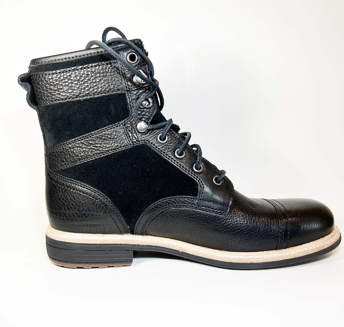 UGG Men\'s Black Leather Lace-Up Boots UGG Groveland Black Leather Lace-Up Chukka | Mercari main image 4