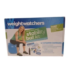 Weight Watchers Work Tone Your Belly Butt Thighs Stability Ball DVD 4 Workouts 