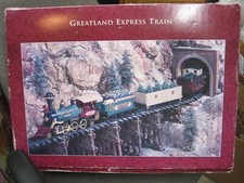 LARGE G SCALE TRAIN SET 2-6-2 LOCOMOTIVE, COAL TENDER, FREIGHT CAR, CABOOSE
