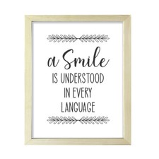 A Smile Is Understood In Every Language, Framed Wall Art, Home D cor Prints