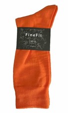 FineFit Cotton Comfort Sock Size 10-13 Neon Orange