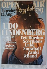 Open Air Festival, Udo Lindenberg, Scorpions, Poster Plakat, Konzert Lorely 1979