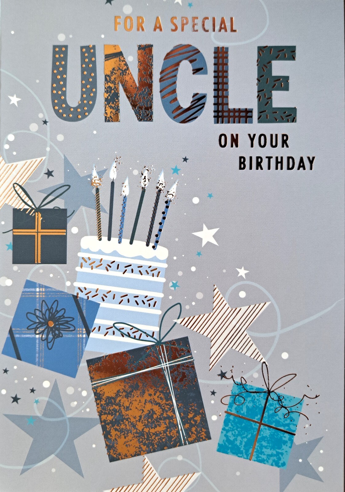 Uncle Happy Birthday Card. Cute Teddy Bear Picture