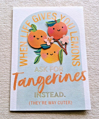 TANGERINES Greeting Card Papyrus Blank When Life Gives You Lemons Fruit Cuties