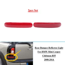 Car Rear Bumper Reflector Lights For BMW Mini Cooper Clubman R55 2008-2014 Pair