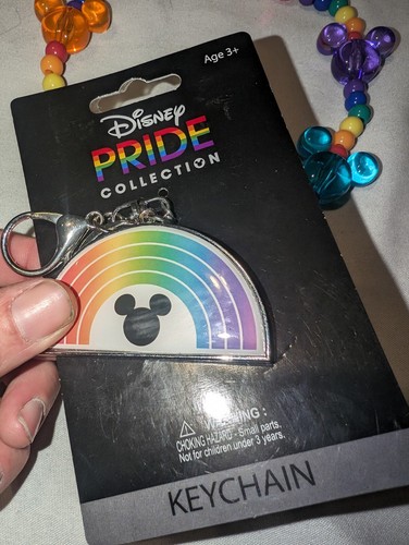 Lot 3x- Disney Pride Collection Light Up Necklace, Mickey Mouse Beads, Keychain - Picture 7 of 8