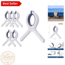 6-Pack Beach Towel Clips - Durable Non-Markin...