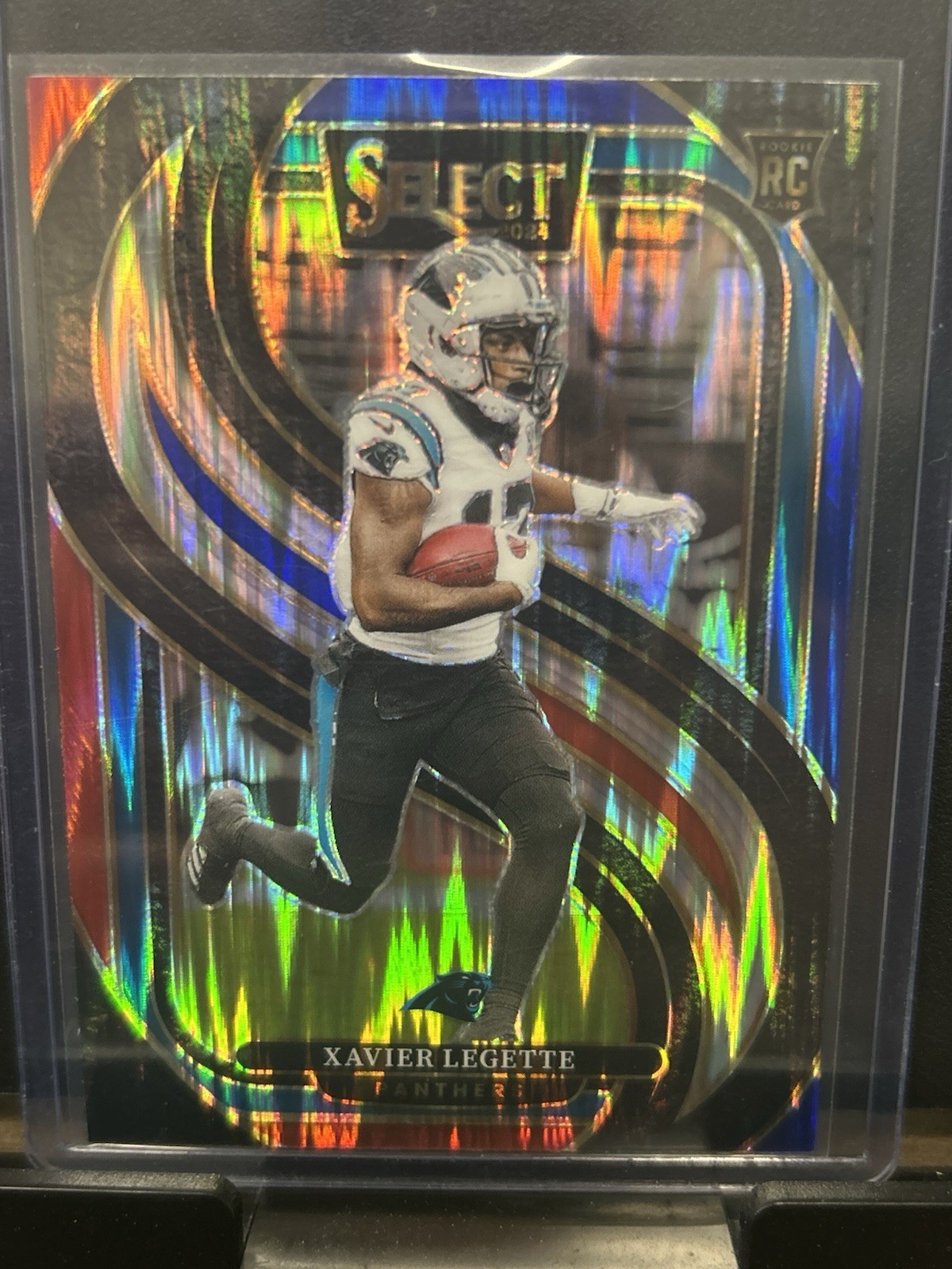 2024 Panini Select - Premier Level Xavier Legette #101 Red & Blue Shock Prizm...