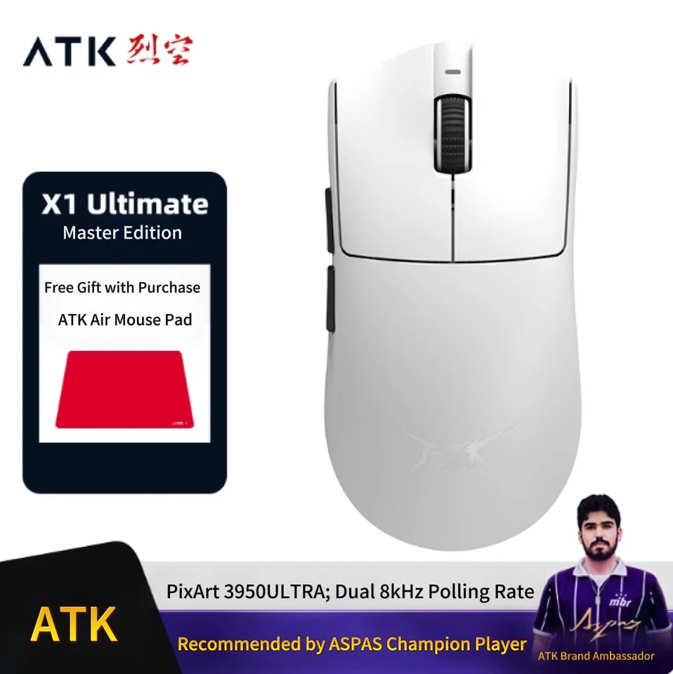 ATK Blazing Sky X1 Ultimate Wireless Gaming Mouse – PAW3950 Ultra Dual 8KHz - Image 3 of 4