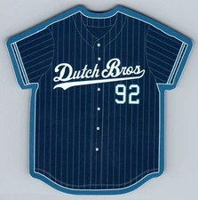 Dutch Bros Coffee Sticker Baseball Jersey 92 June 2025 NEW