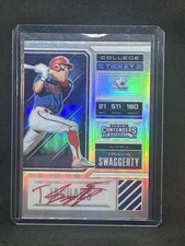 2018 Travis Swaggerty Auto Elite Extra Ed! HOT! SSP! Holo College Ticket A1