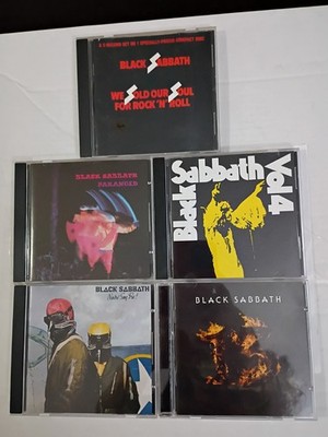 Black Sabbath 5 CD Lot We Sold Our Soul, Paranoid, Vol 4, Never Say Die!, 13  
