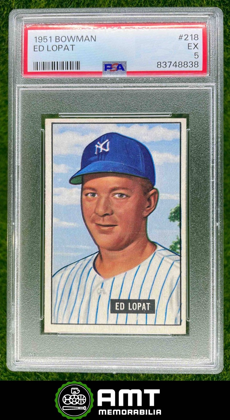 Ed Lopat PSA 5 1951 Bowman New York Yankees #218 8838