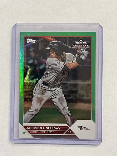 2023 Topps Pro Debut Jackson Holliday Green Foil Parallel RC #/99 Orioles #PD-7