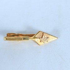 De colección Anson Paleta Masón Masónica Barra de Corbata Clip Tono Dorado Esmalte Brújula Cuadrada